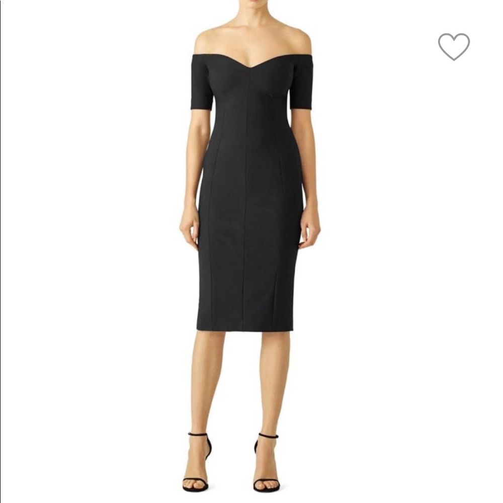 Navy Cinq a sept Birch sweetheart sheath dress